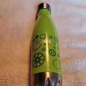 Wicked Green Gear Print Water Bottle